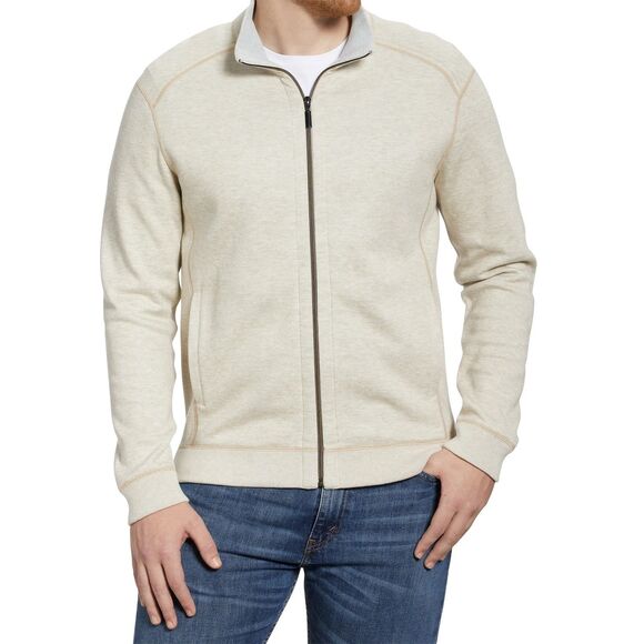 NEW Mens Kirkland Oatmeal Zip Sweater Jacket - Picture 1 of 8